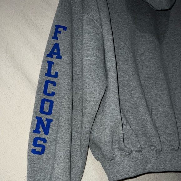 Vintage Russell Athletic Full Zip Hoodie Sweatshirt Y2k Falcons Gray Size Large - Picture 5 of 8